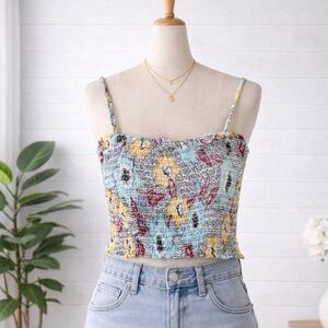 3/$15 SALE Revolve BCBGeneration Smocked Ruffle Tank Top M NWT